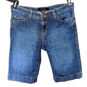 CALVIN KLEIN JEANS Bermuda Womens Shorts Size 12 Medium Wash Cuffed Denim